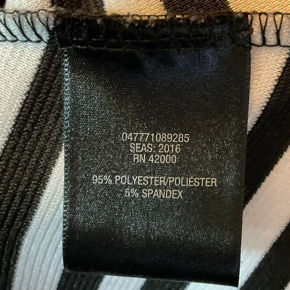 ATTENTION Brand Black and White Stripe A-Line Party Dress Size Medium - Picture 6 of 6